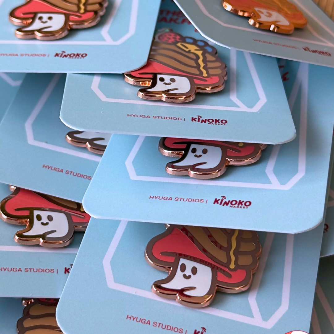 Pancake Mushroom Hard Enamel Pin