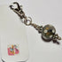 DECORATIVE GLASS BAG CHARM/KEYRING