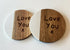 Love You Marble and Acacia Coaster