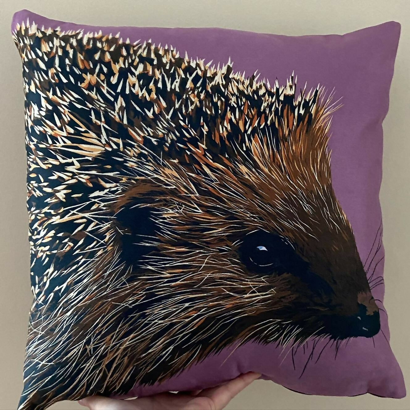 Hedgehog Pink Cushion