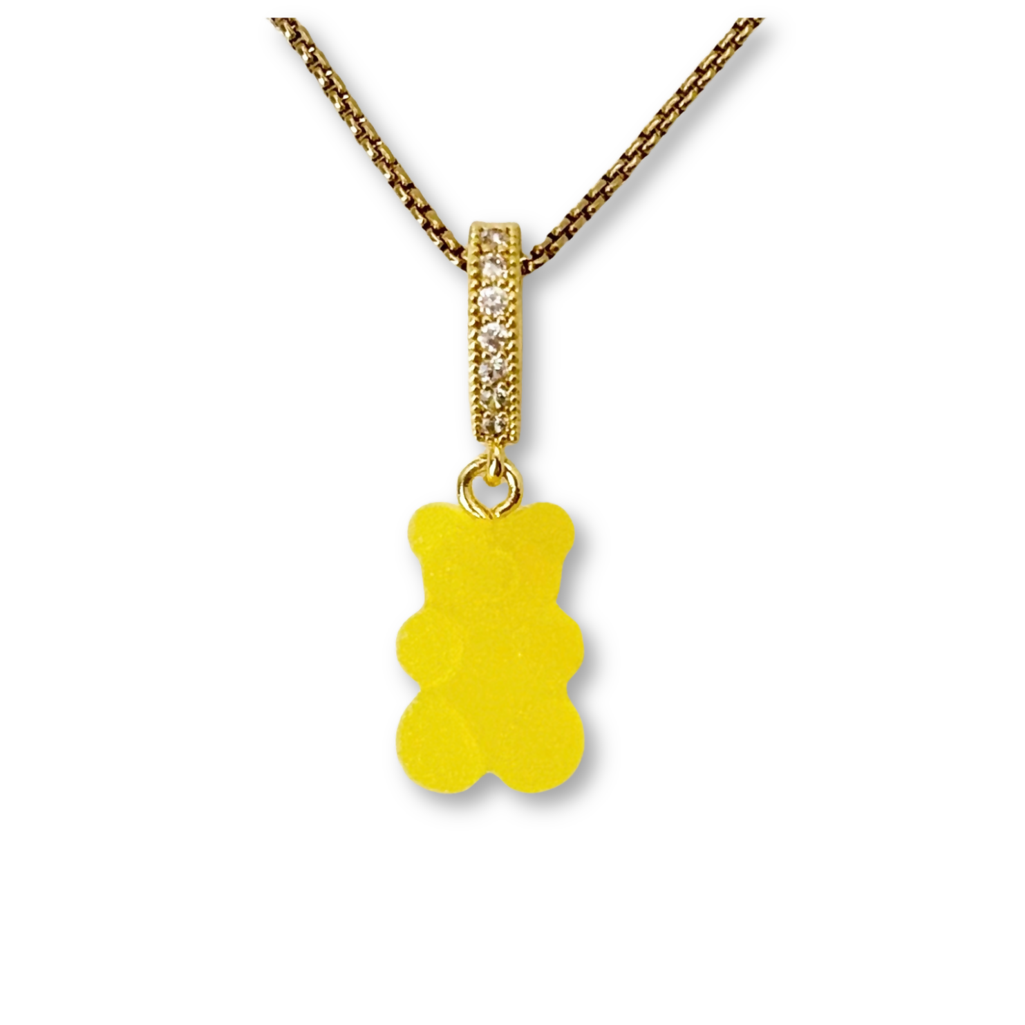 Sugar Coated Gummy Bear Pendant in Limoncello
