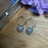 Lovely Heart Charm Hoops
