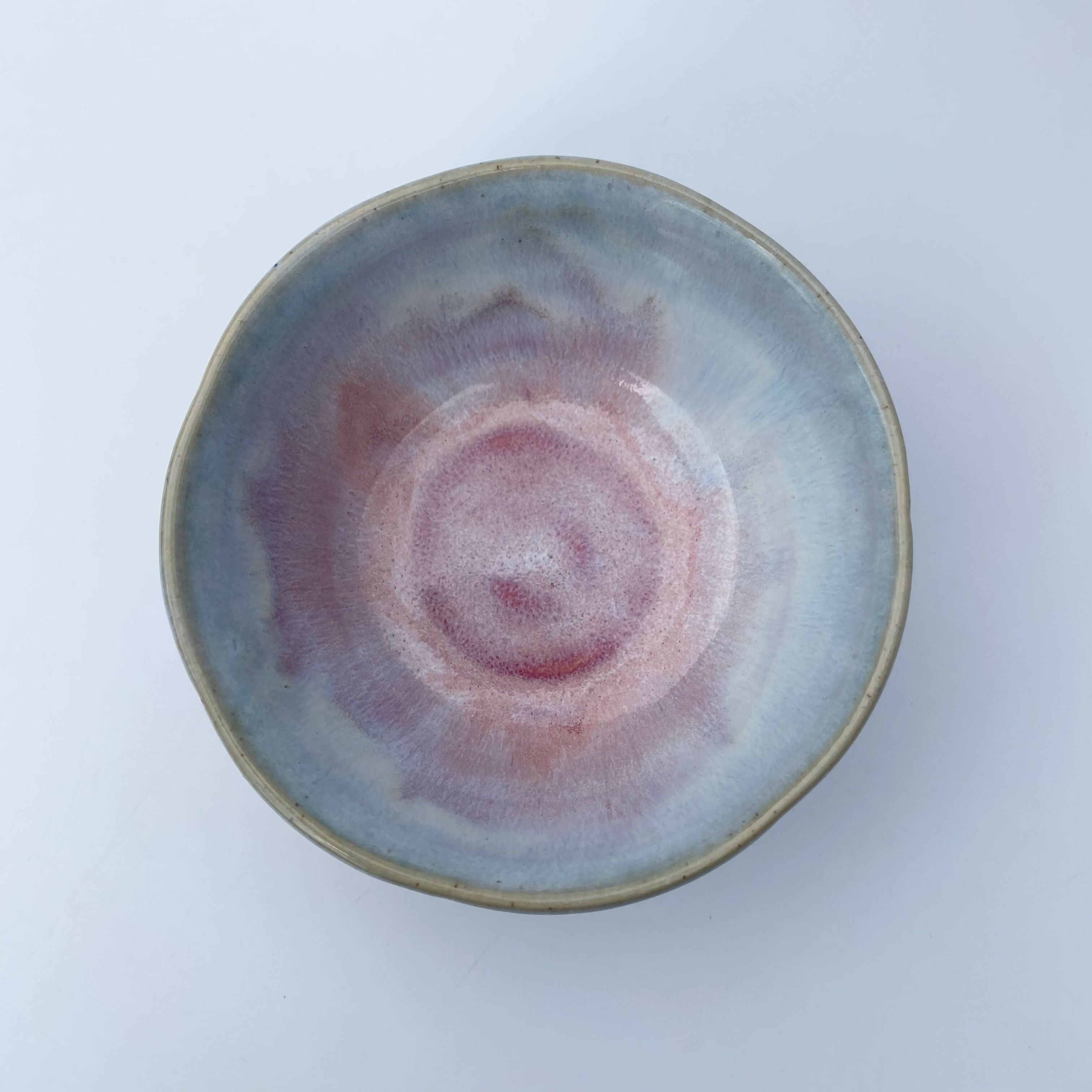 Handmade Ceramic Pink And Green Trinket Dish