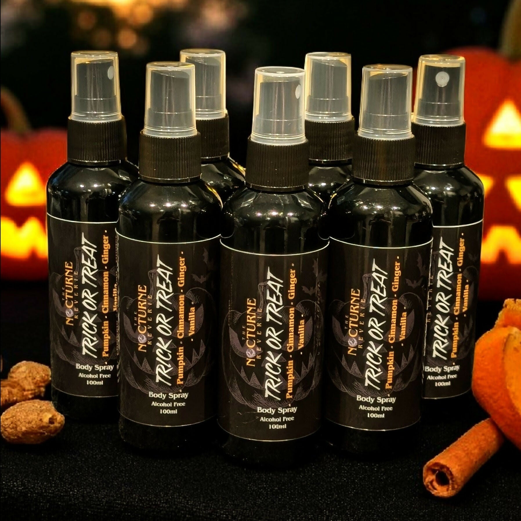 Pumpkin, Cinnamon, Ginger & Vanilla Body Spray/Mist, Alcohol Free