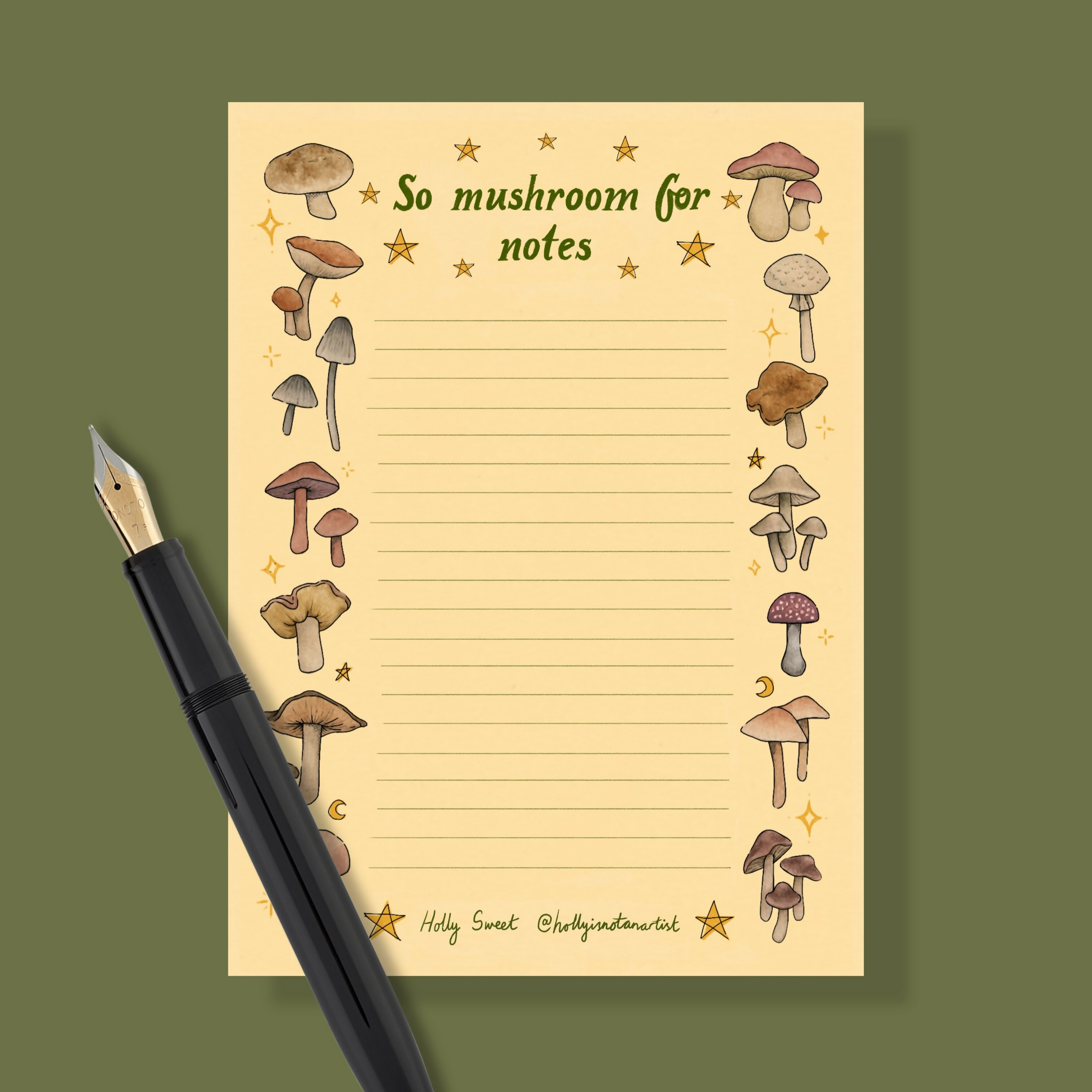 So Mushroom For Notes Whimsical Notepad