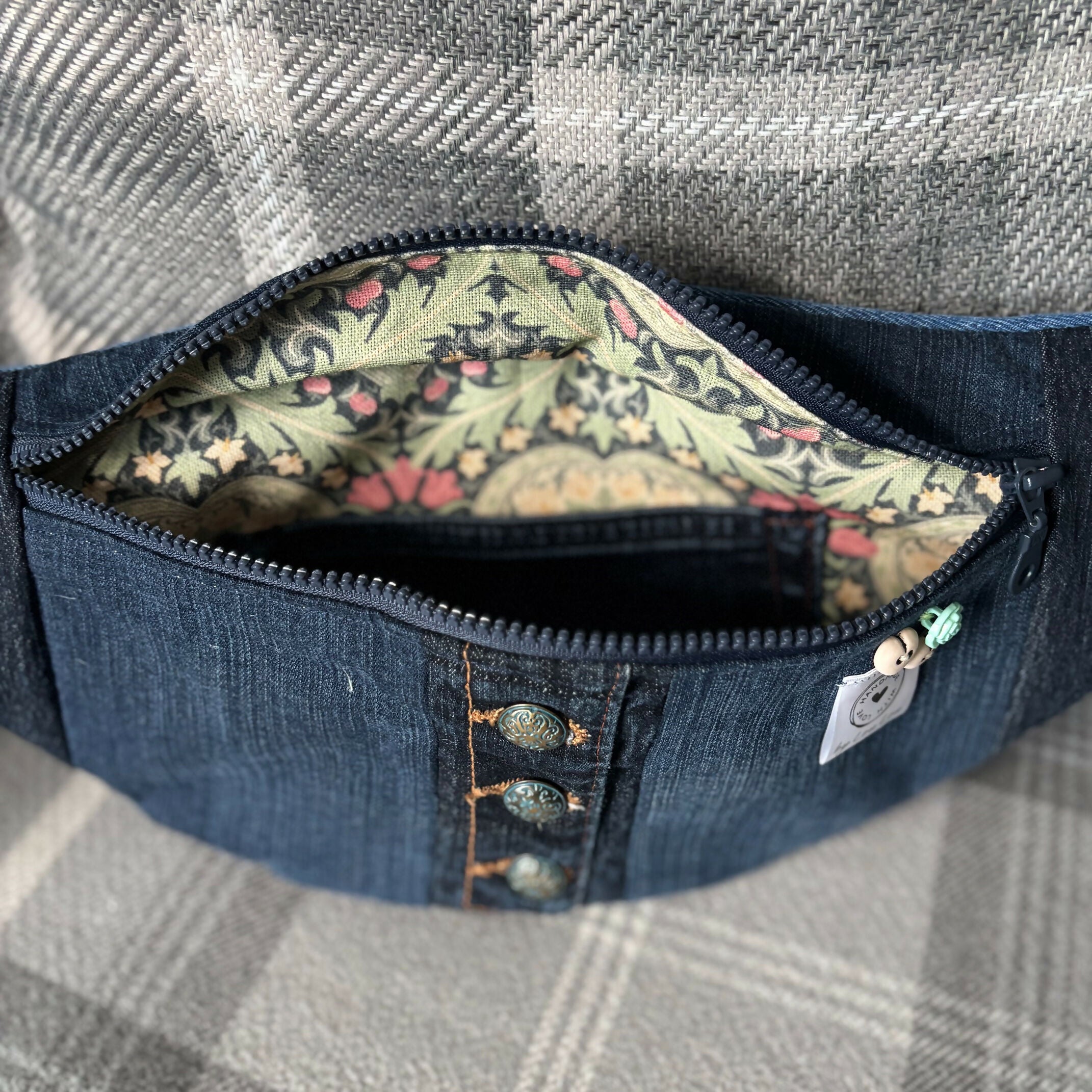 Unique Bum Bag Belt Bag Made From Upcycled Jeans With Adjustable Strap