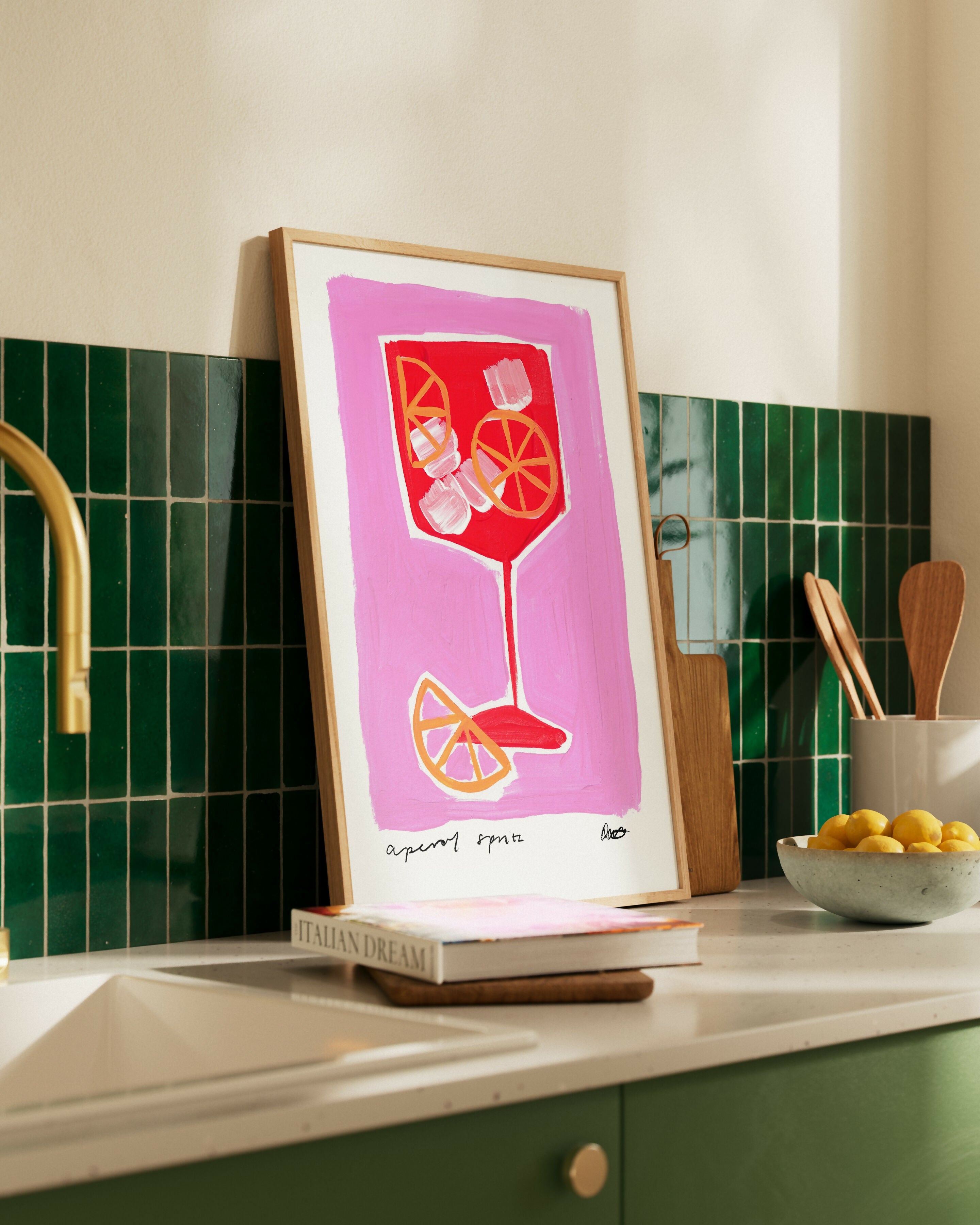 Aperol Spritz Cocktail Art Print
