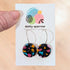 Navy & Bright Terrazzo Circle Hoop Handmade Polymer Clay Earrings