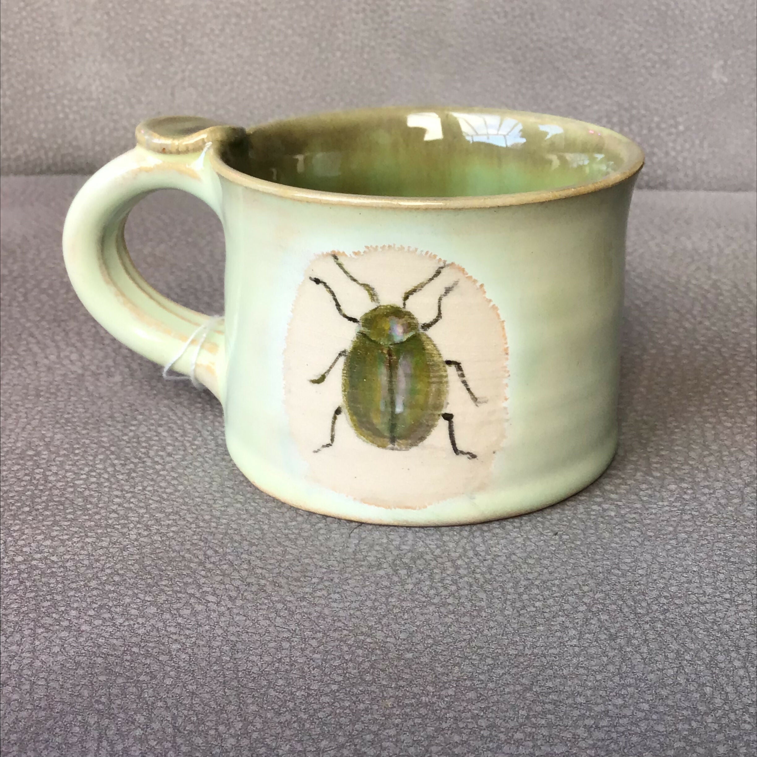 Stoneware Handpainted Tansy Beetle Mug