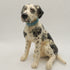 Ceramic Harlequin Great dane dog sculpture