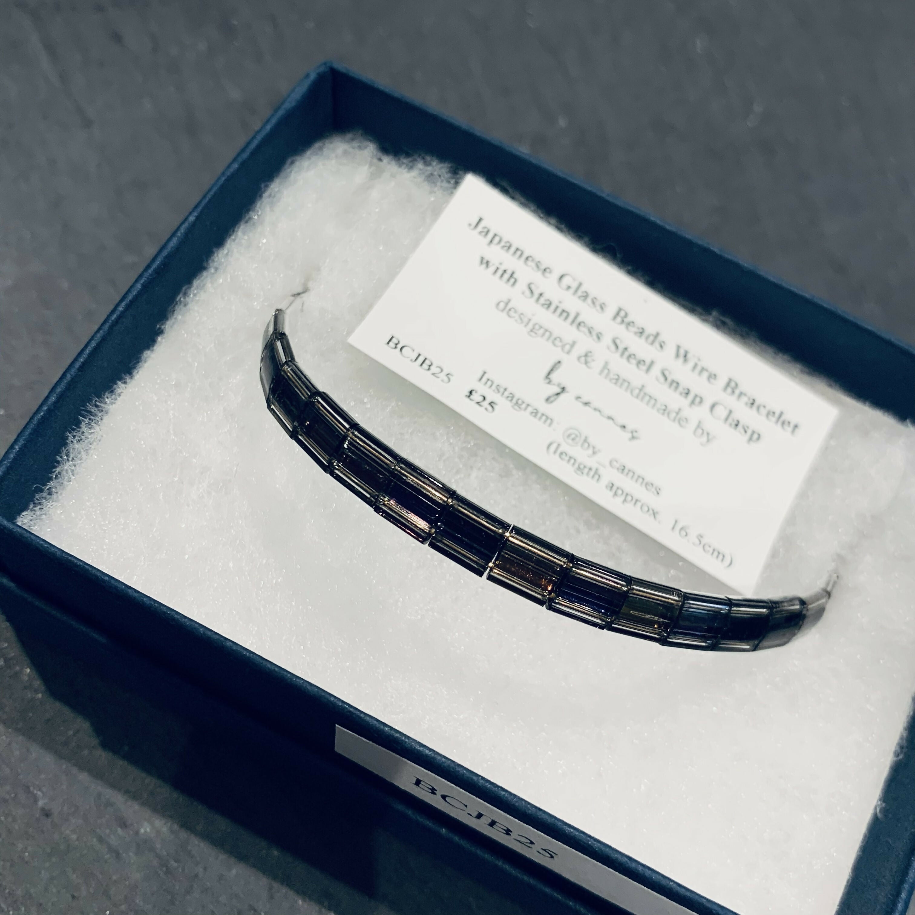 Japanese Tila Glass Bead Bracelet - Transparent Rainbow