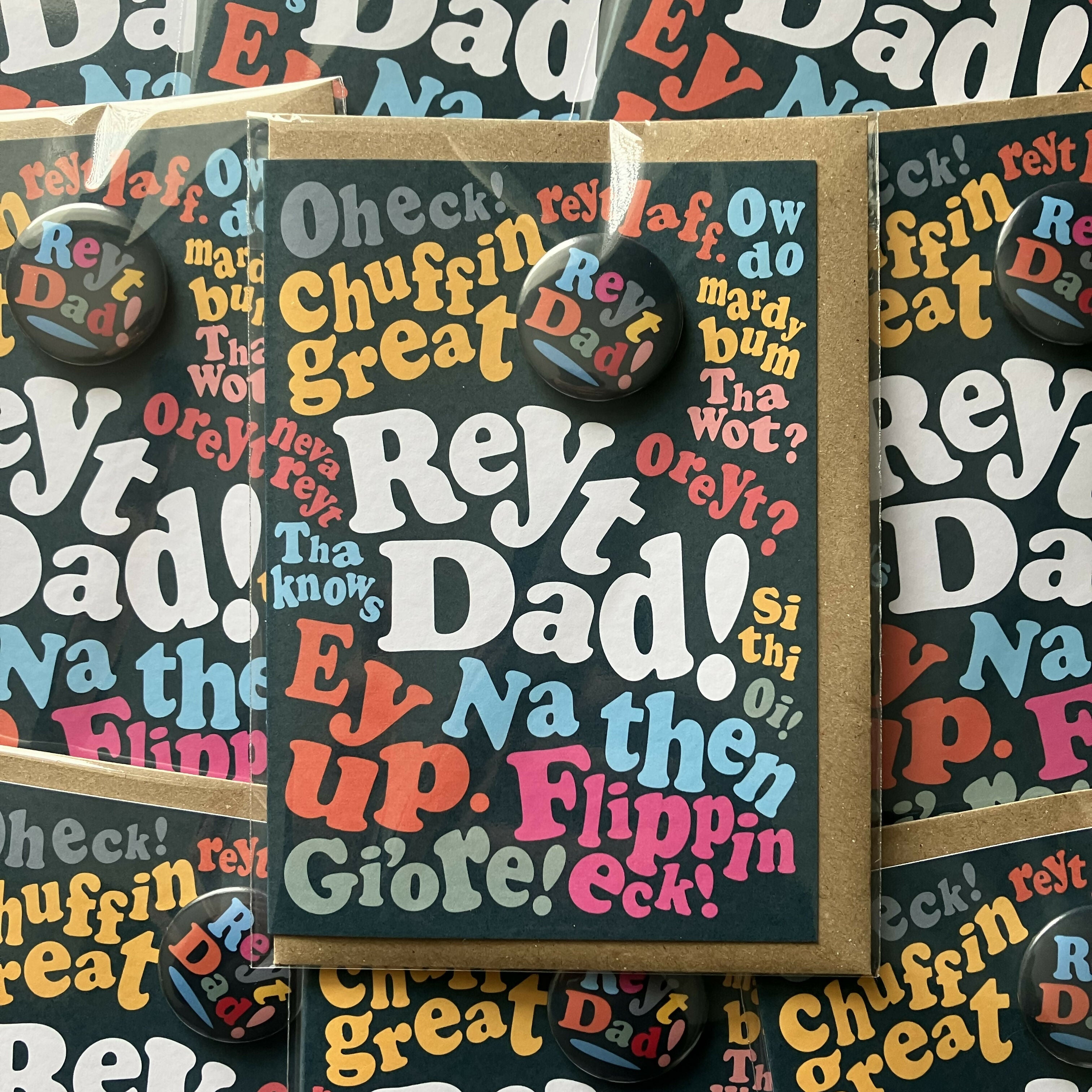 Reyt Dad A6 Card with Badge