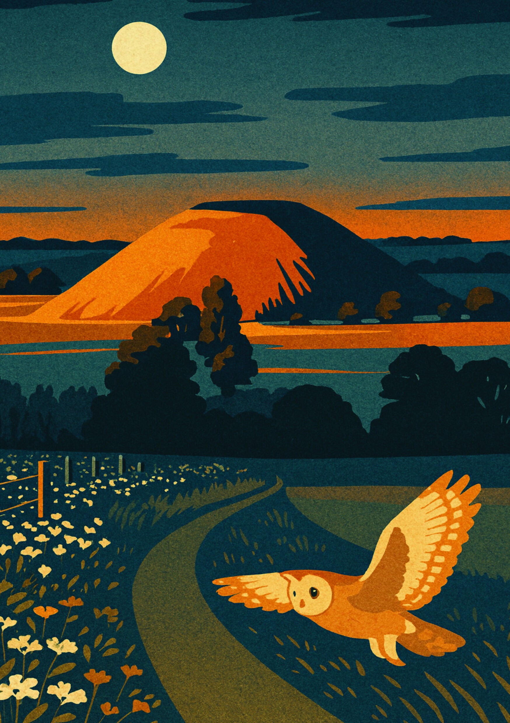 Silbury Hill at Dusk Greetings Card