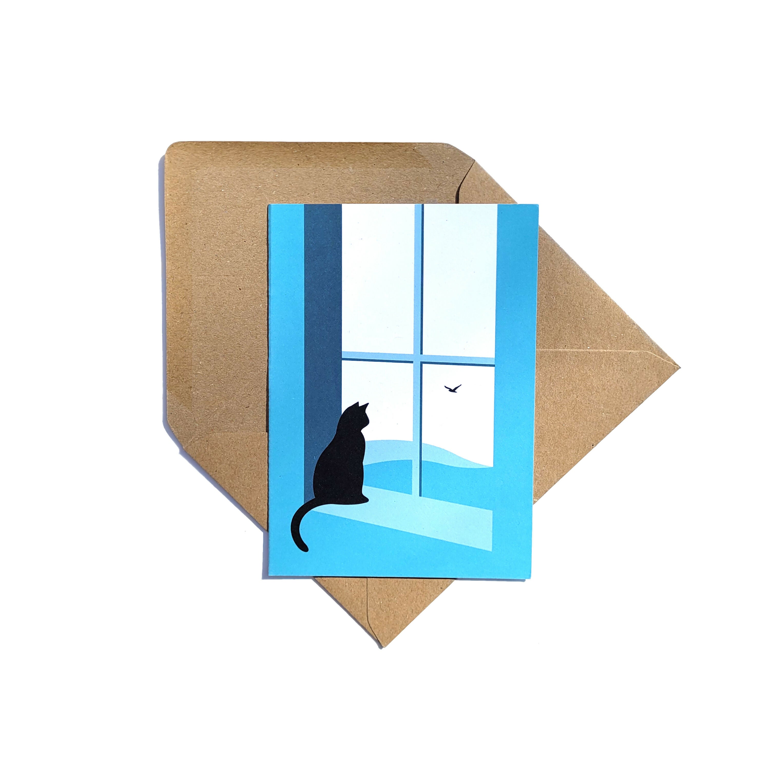 Watching Through The Window, Cat Card