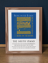 Leeds Rhinos Art Print BRING ON THE RHINOS LYRICS Design in Blue