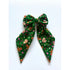 Green Gingerbread Man Christmas Hair Bow with Barrette Clip
