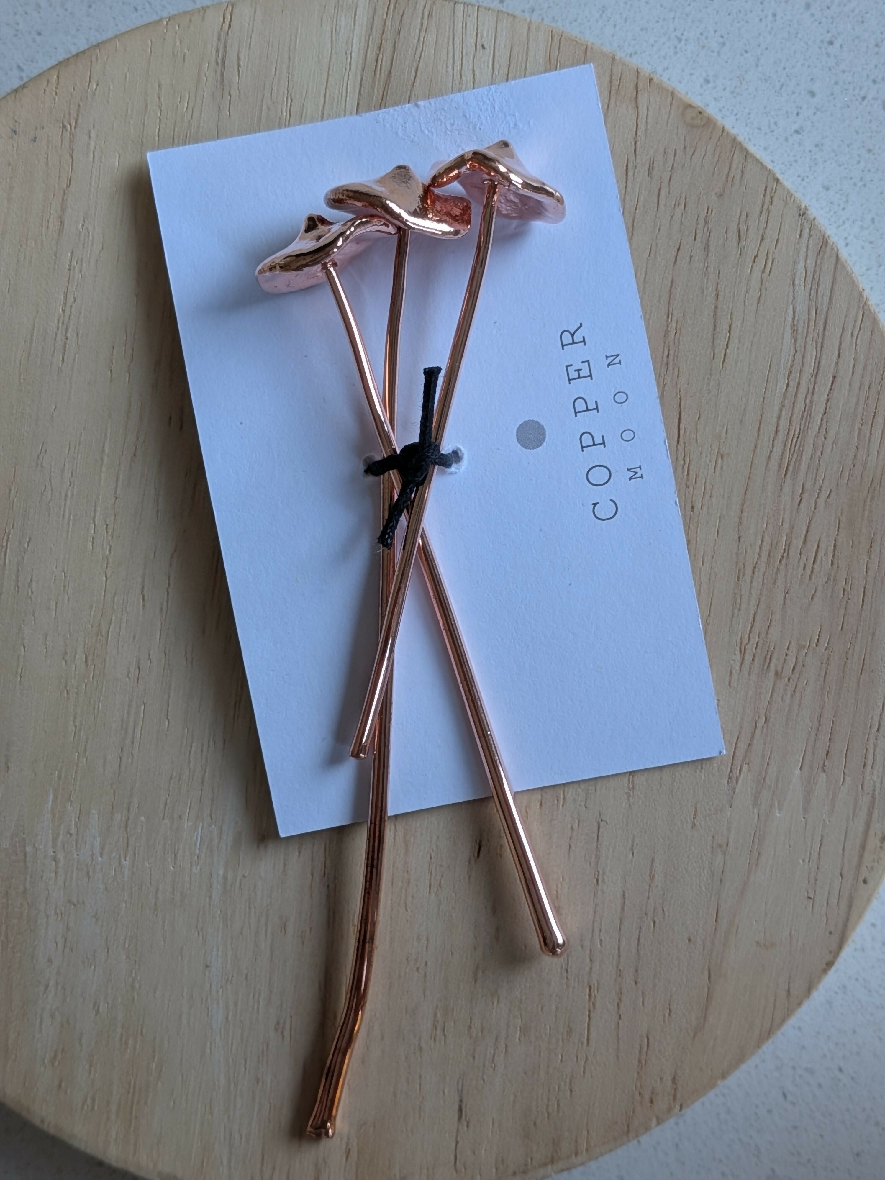 Copper Mushroom Plant Decoration