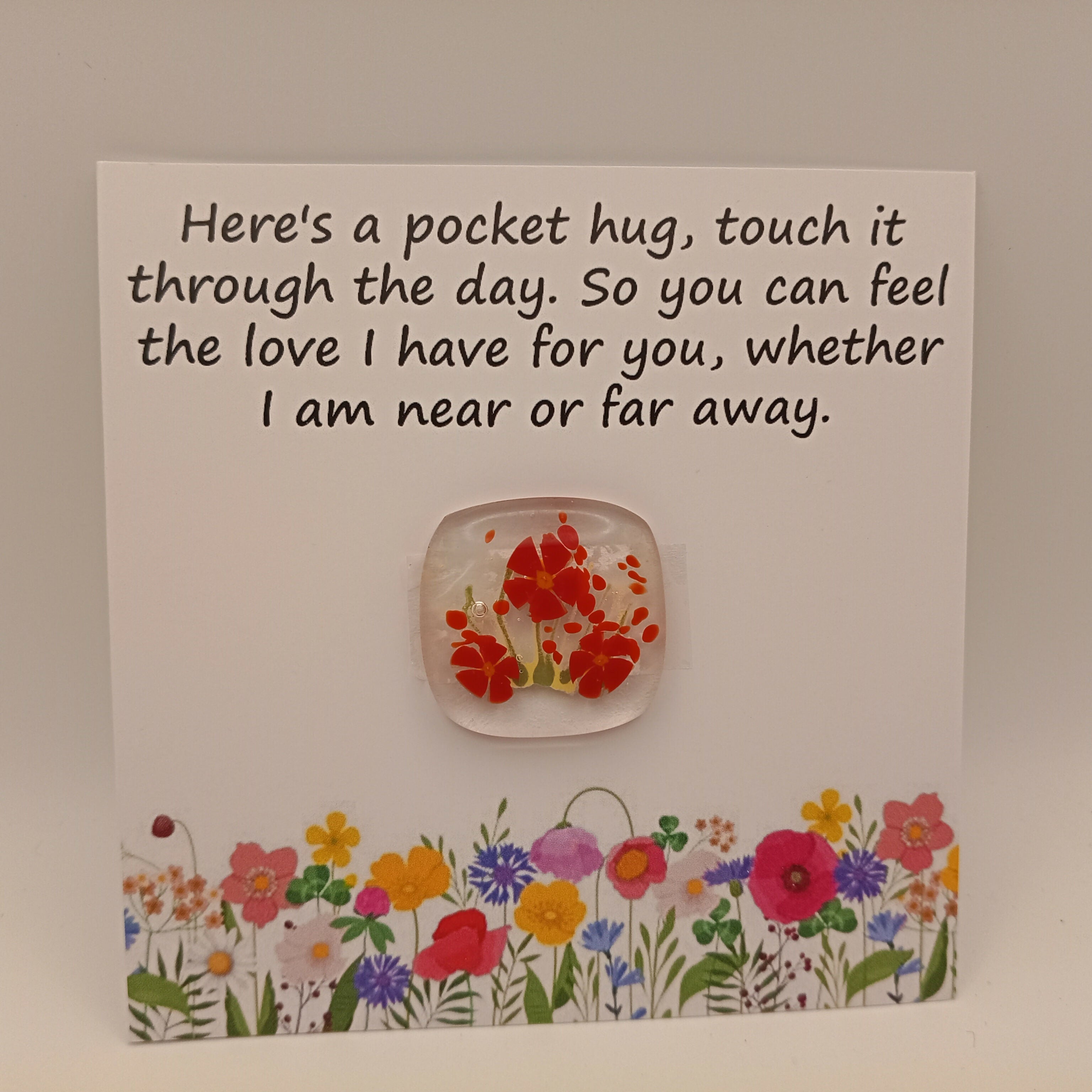Fused Glass Pocket Hug Card