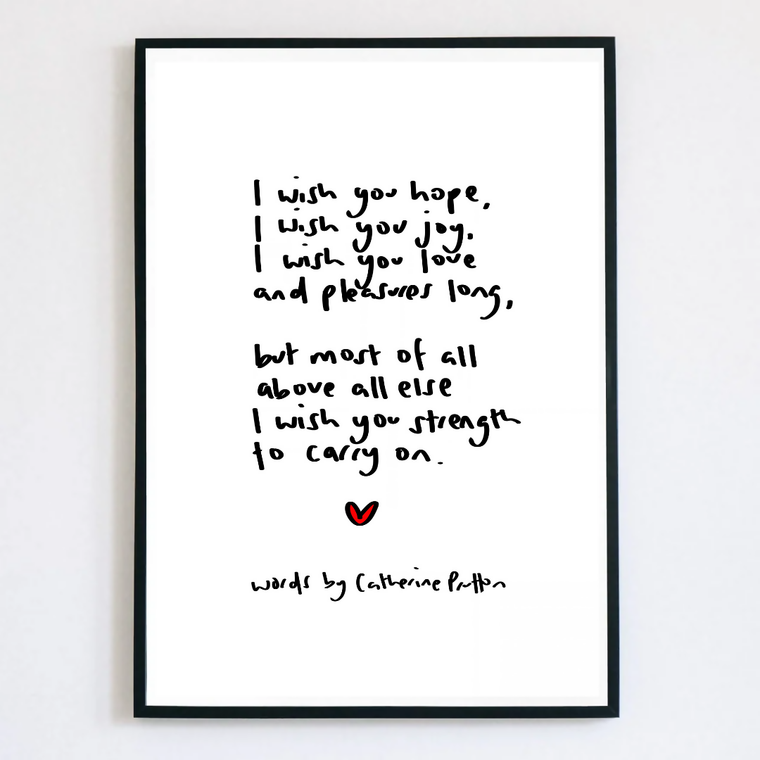 I Wish You Hope, I Wish You Joy Poem Print