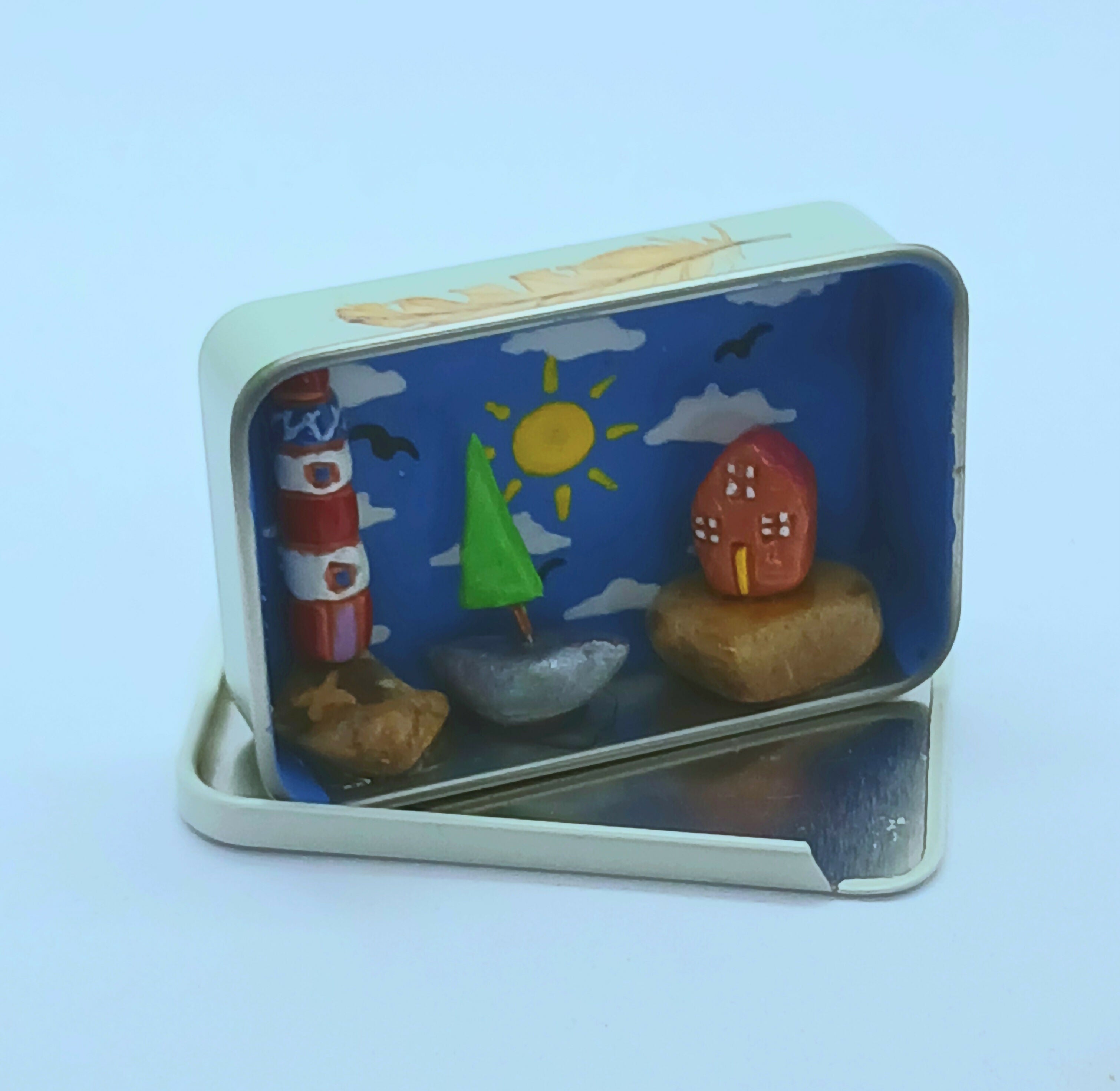 Mini Coastal Scene Tin
