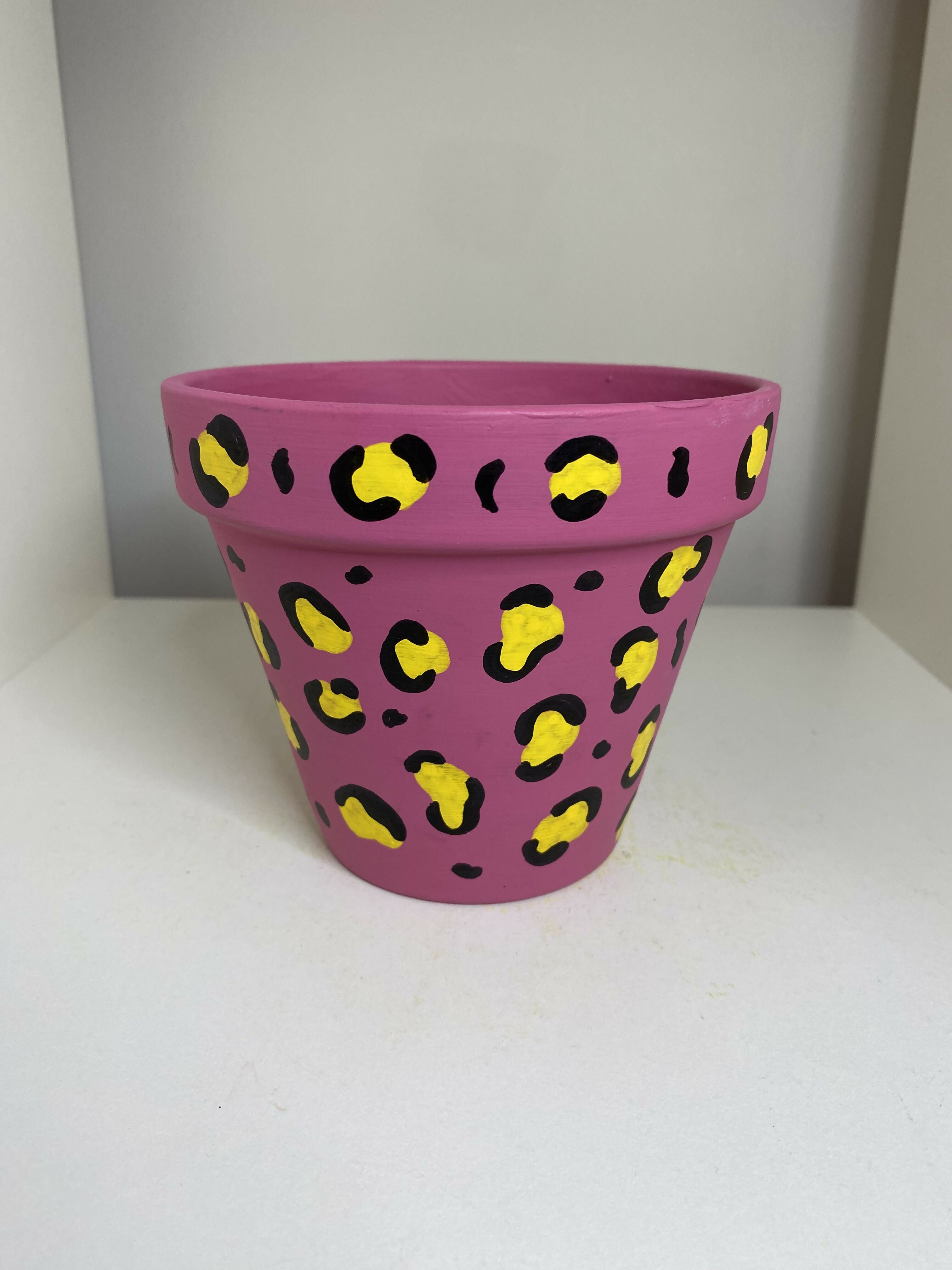 Pink Leopard Pot