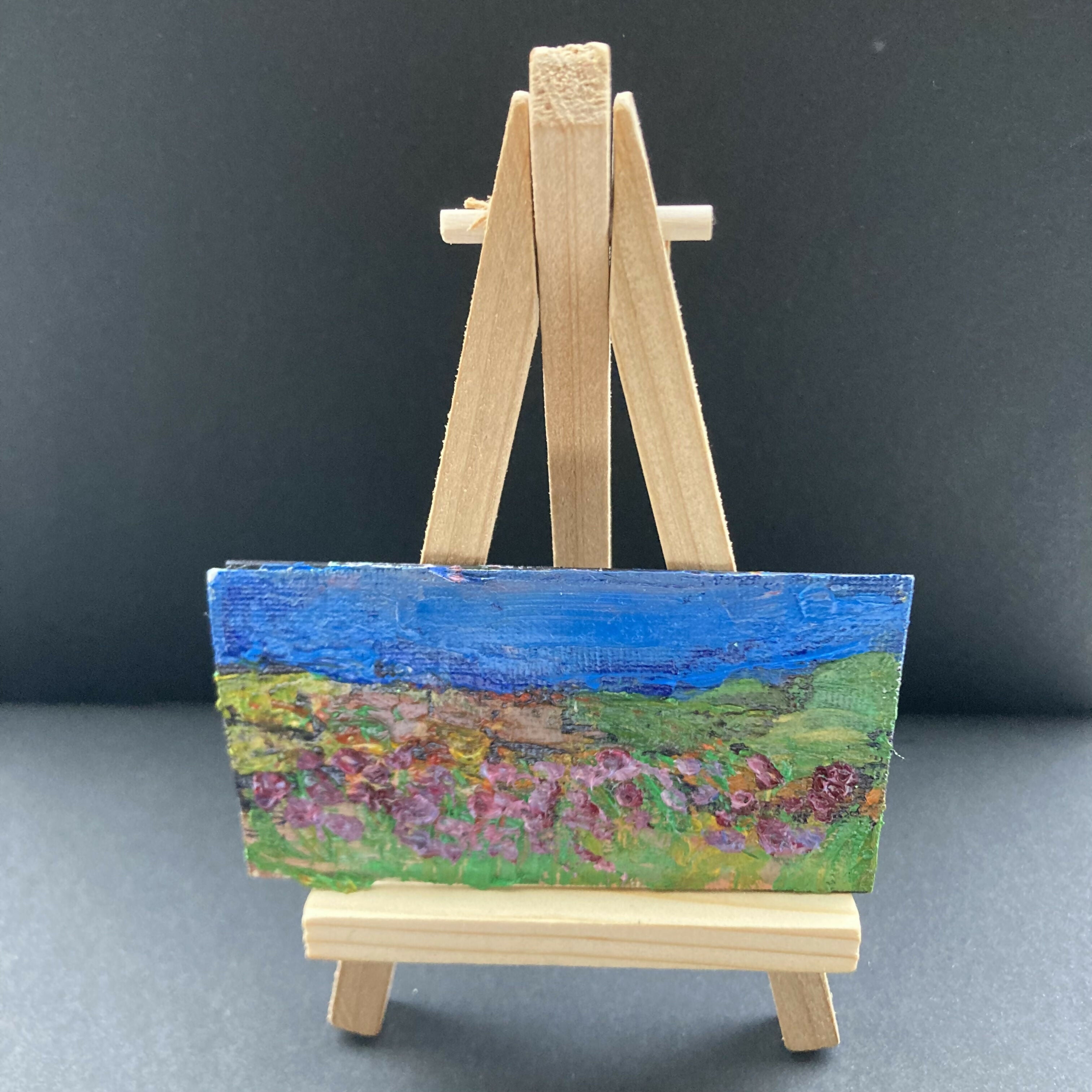 Heather - Original Oil Painted Mini Canvas Fridge Magnet
