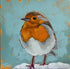 Robin in the Snow - Original Acrylic Painting