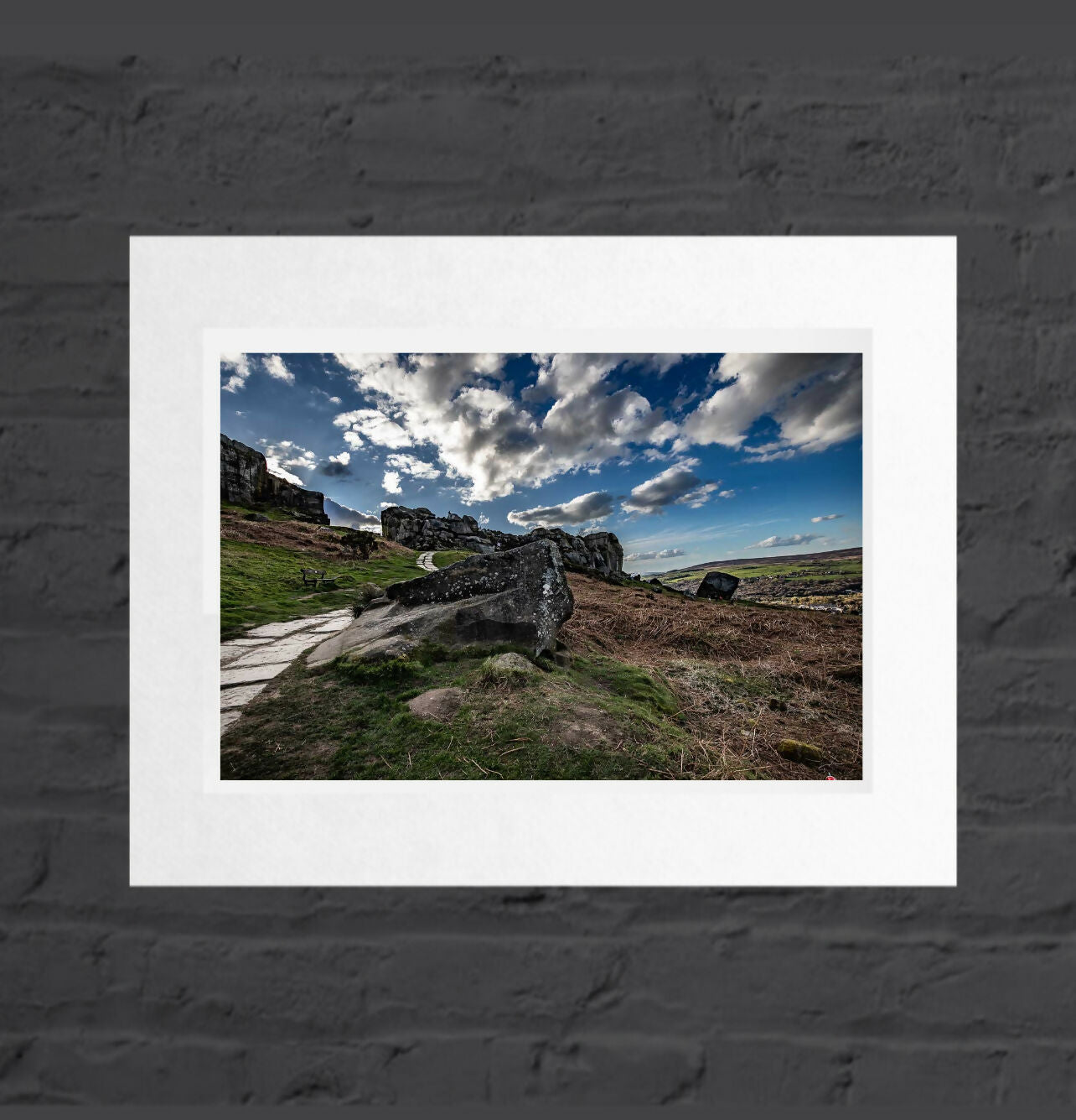 Ilkley Moor 'Spring View', Mounted Photographic Print