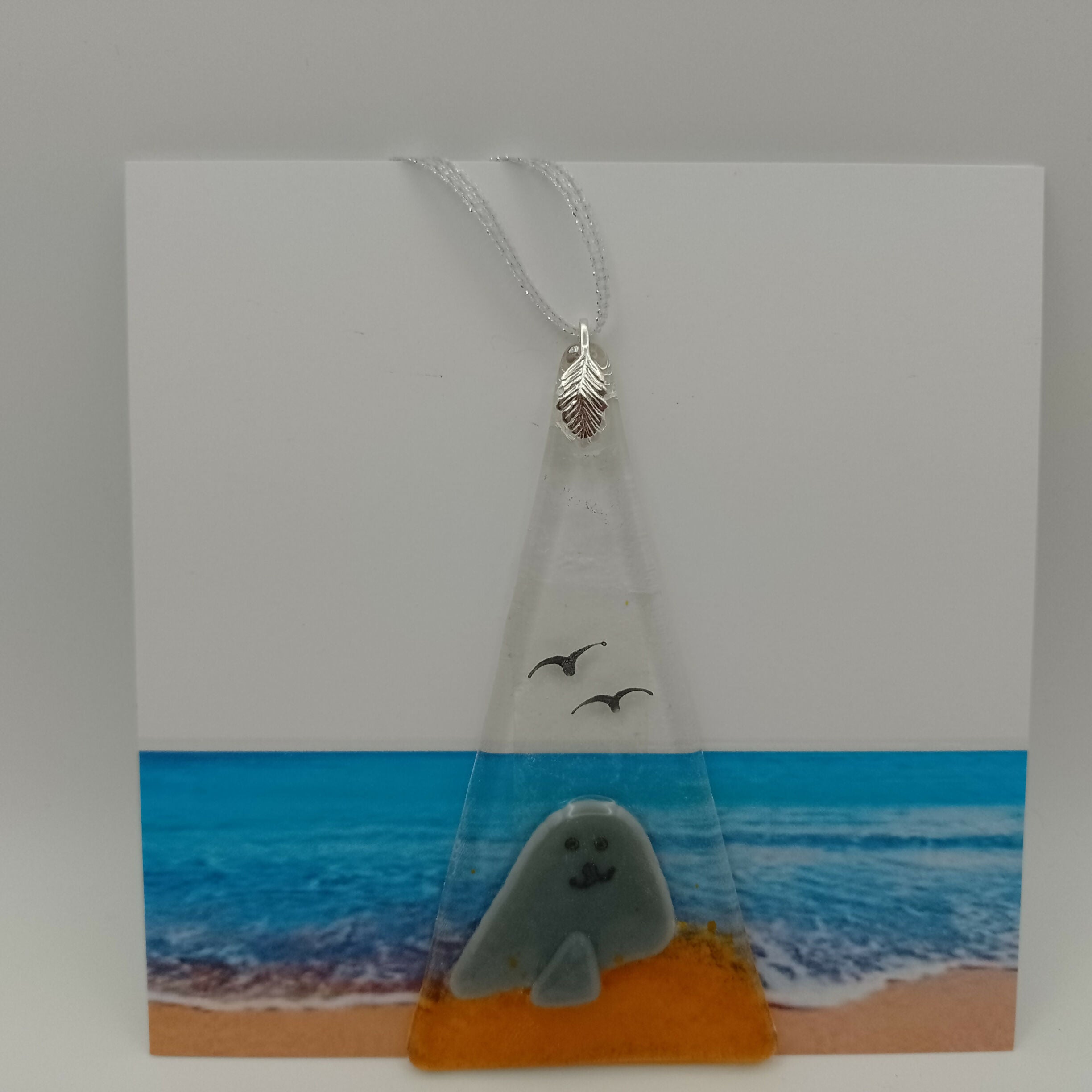 Fused Glass Seal Card