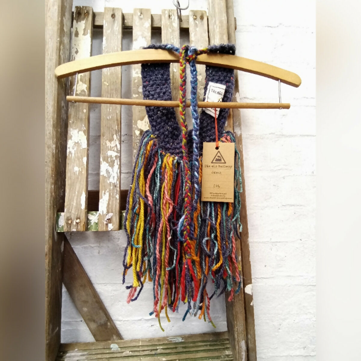 GRETA HAND KNITTED COLLAR - BLUE