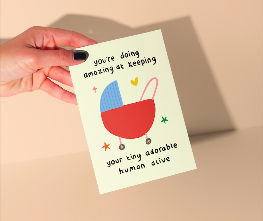 Tiny Human Greetings Card