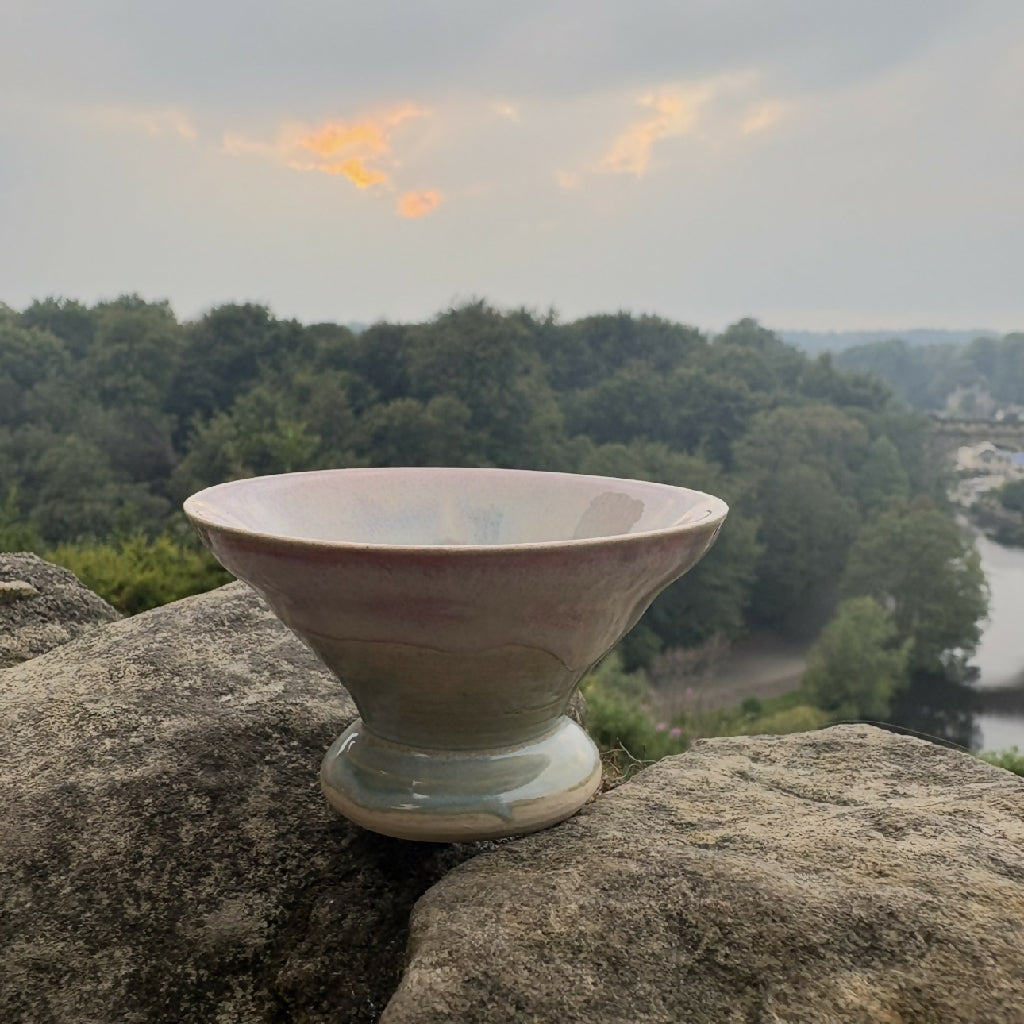 Pink and Turquoise Small Bowl