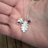 Handmade Large Oak Leaf & Acorn Necklace With Garnet