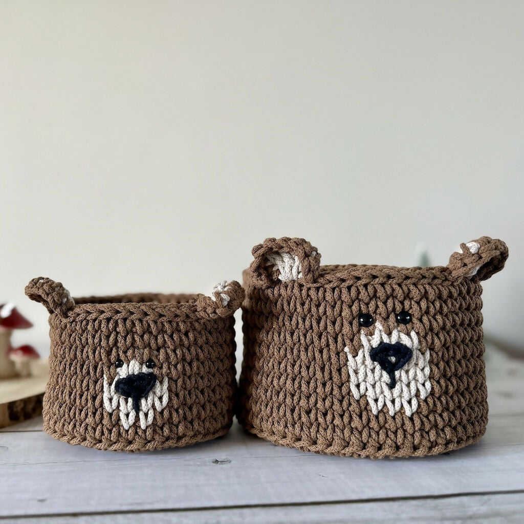 Crochet Bear Basket