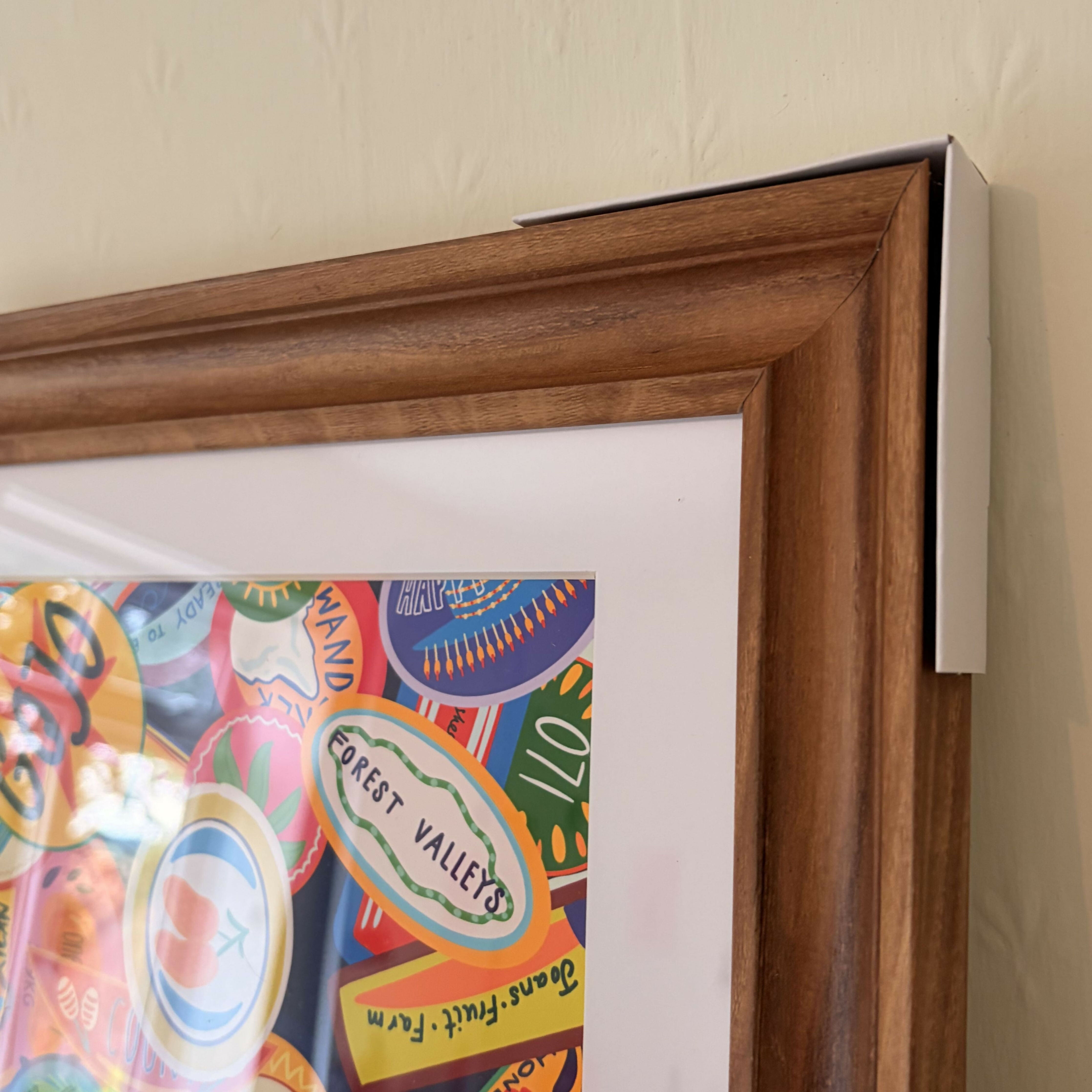 Framed Fruit Stickers Art