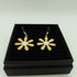 Yellow and White Enamel Flower Earrings