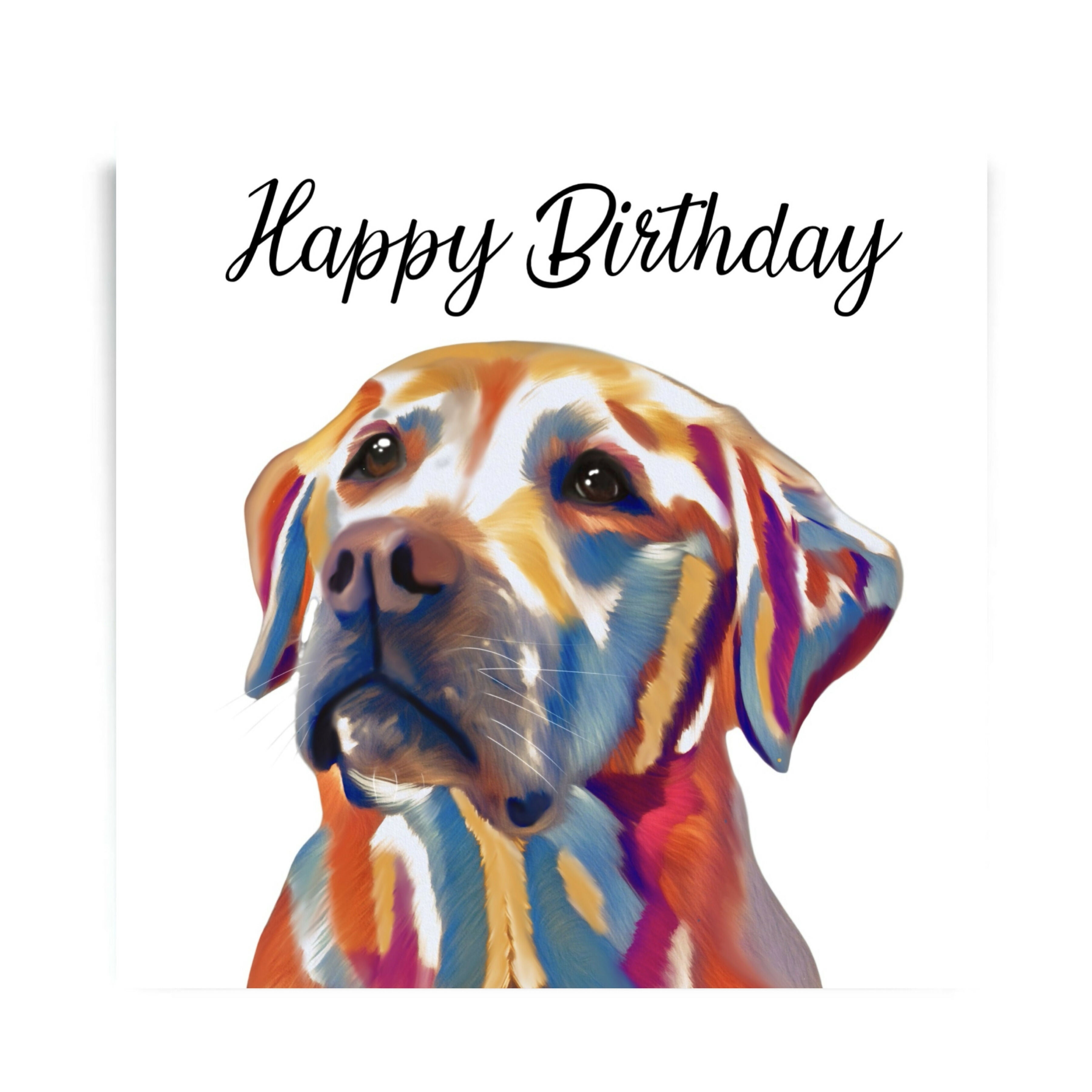 GOLDEN LABRADOR DOG GREETINGS CARD