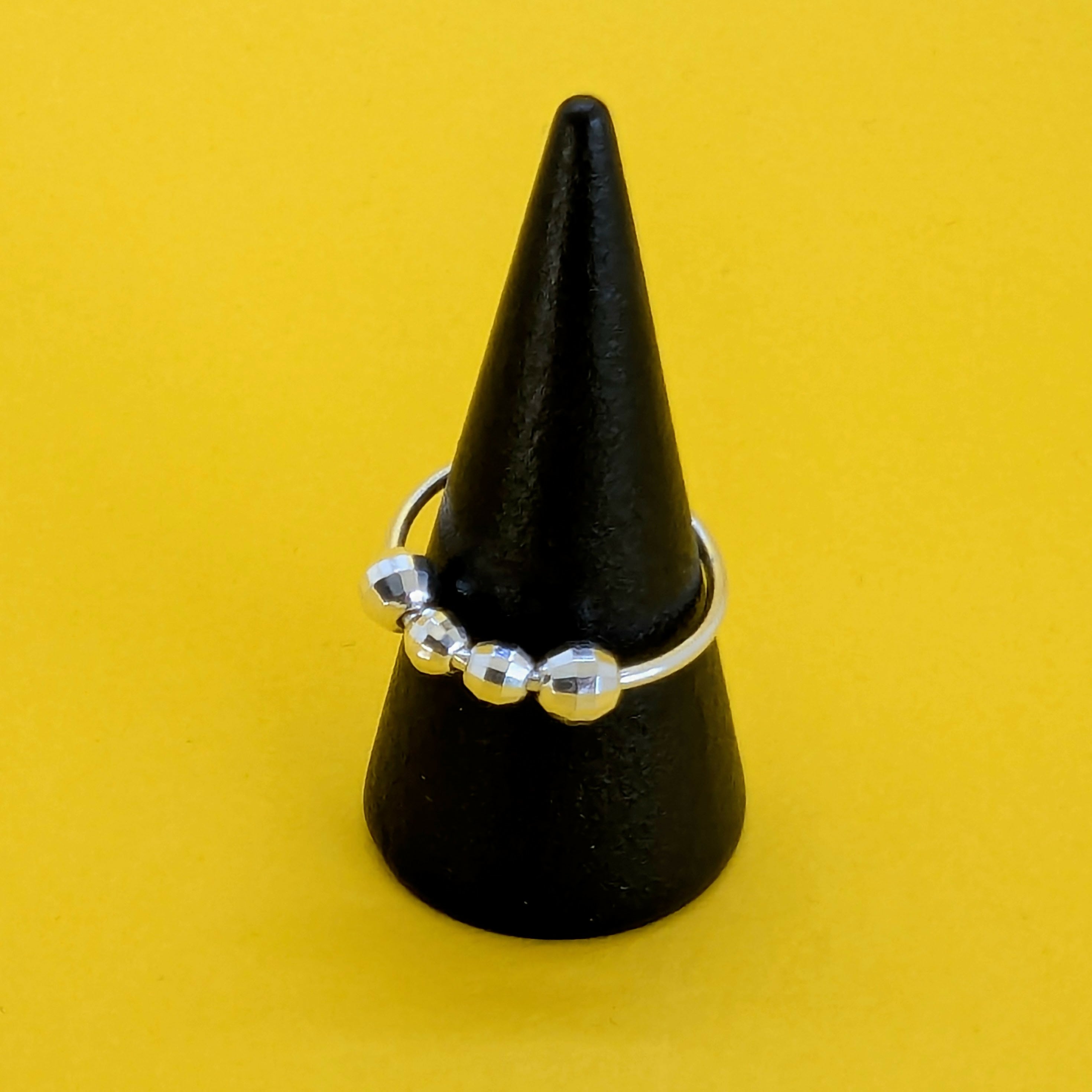 ‘Disco’ Sterling Silver Fidget Ring