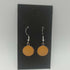 Yellow Enamel Circle Earrings