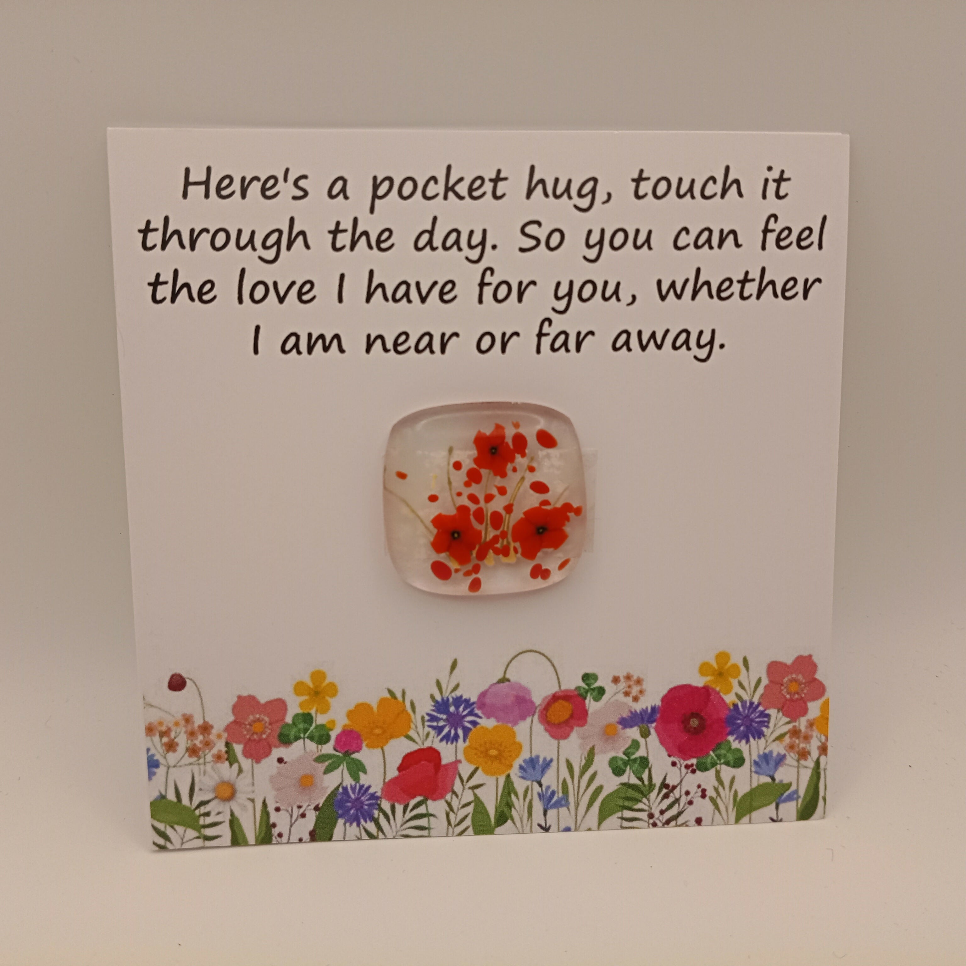 Fused Glass Pocket Hug Card