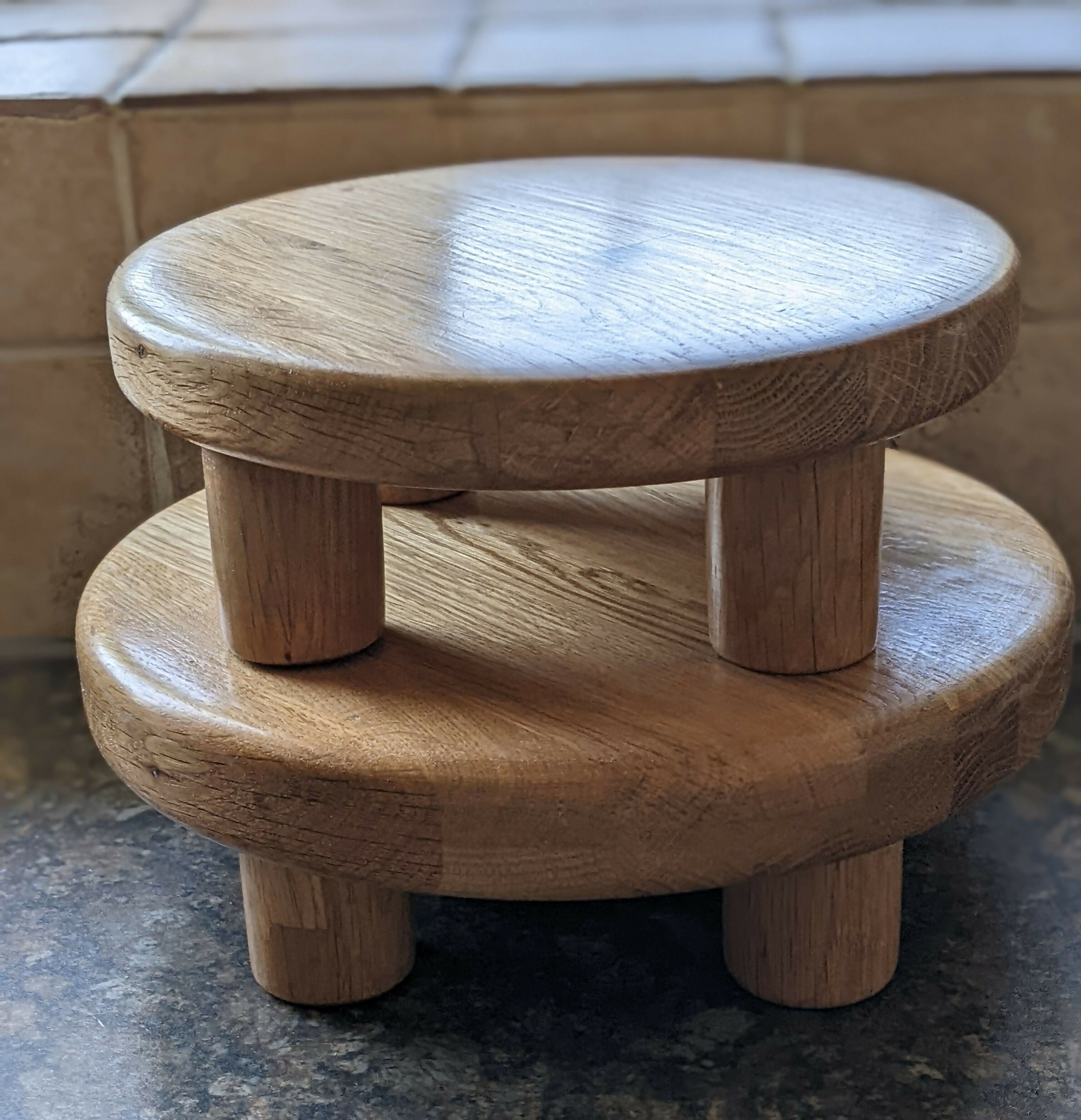 Medium Handmade Raised Wooden Display Stand