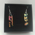 Black, Gold and green Dichroic Earrings