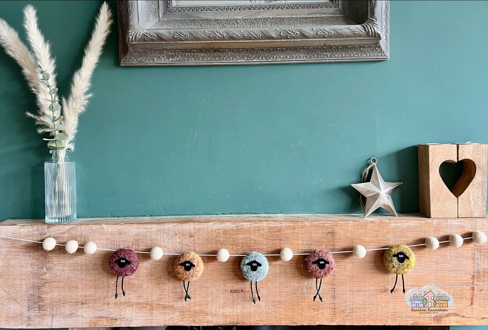 Felted Sheep Garland