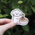 Matcha Doggy Die Cut Sticker