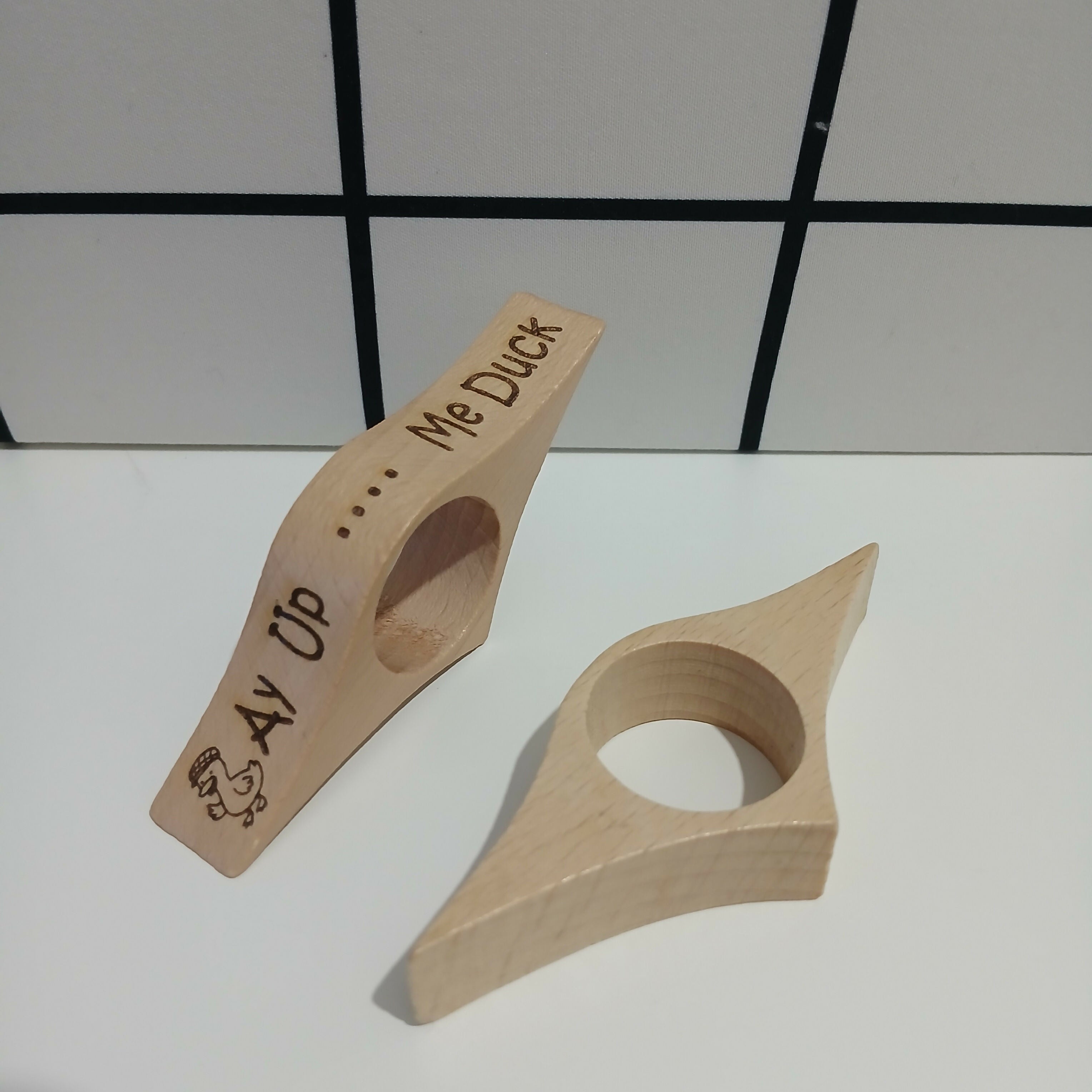 Wooden Thumb Bookmark Book Holder - Ay Up Me Duck