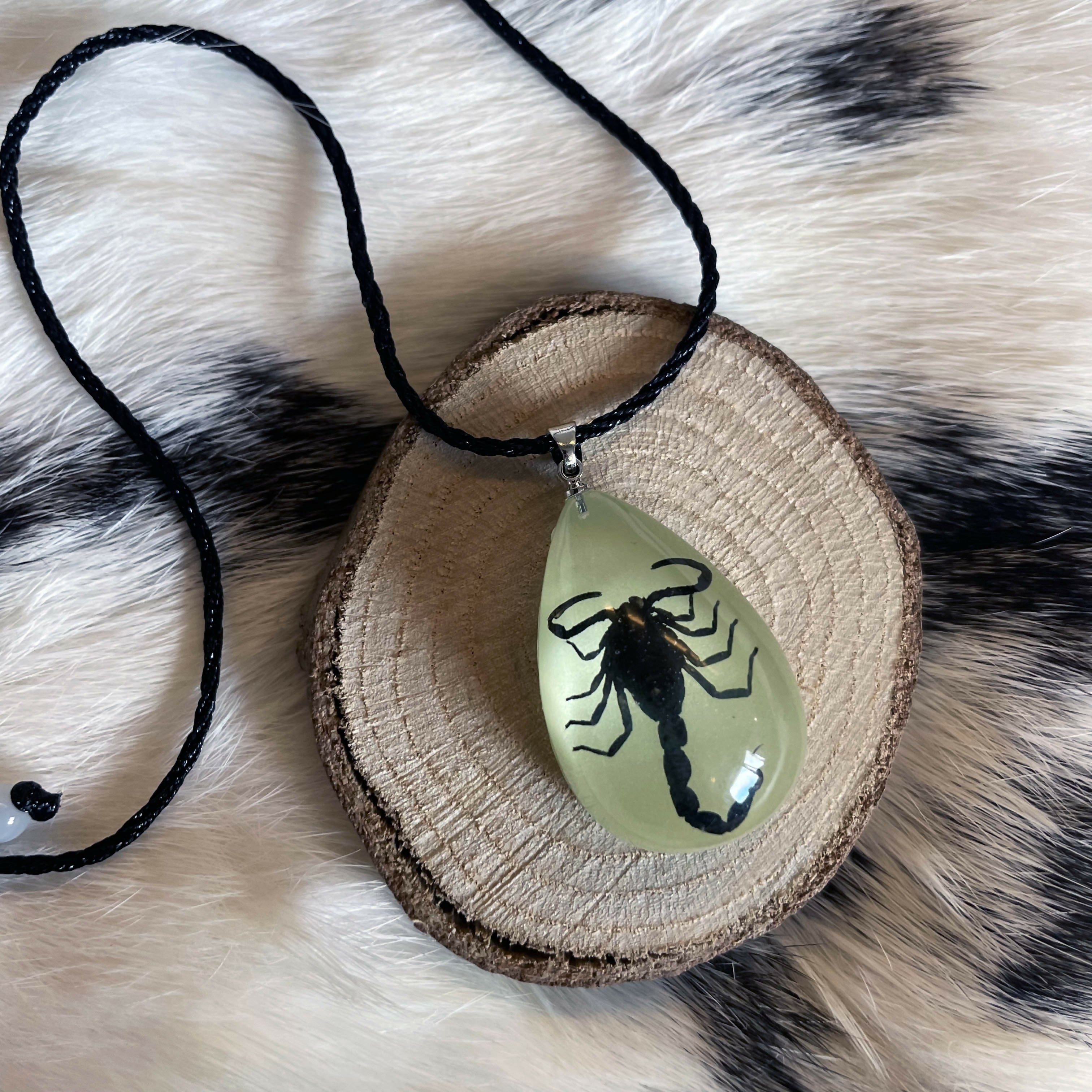Glow in the Dark Scorpion Cord Necklace