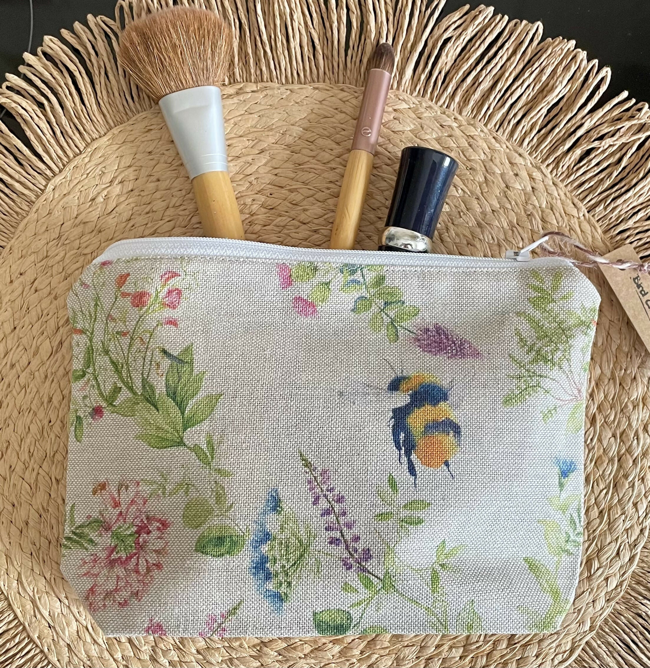 Floral Cosmetics Bag/ Pencil Case.