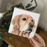 Golden Retriever Greeting Card – Dog Lover Gift – Handmade Blank Card