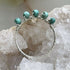 Handmade Sterling Silver Turquoise Beaded Ring Size M