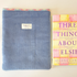 Blue Corduroy Multicolour Plaid Lining Book Sleeve